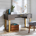 Toasted Brown Ash 3-Drawer Writing Desk C646518