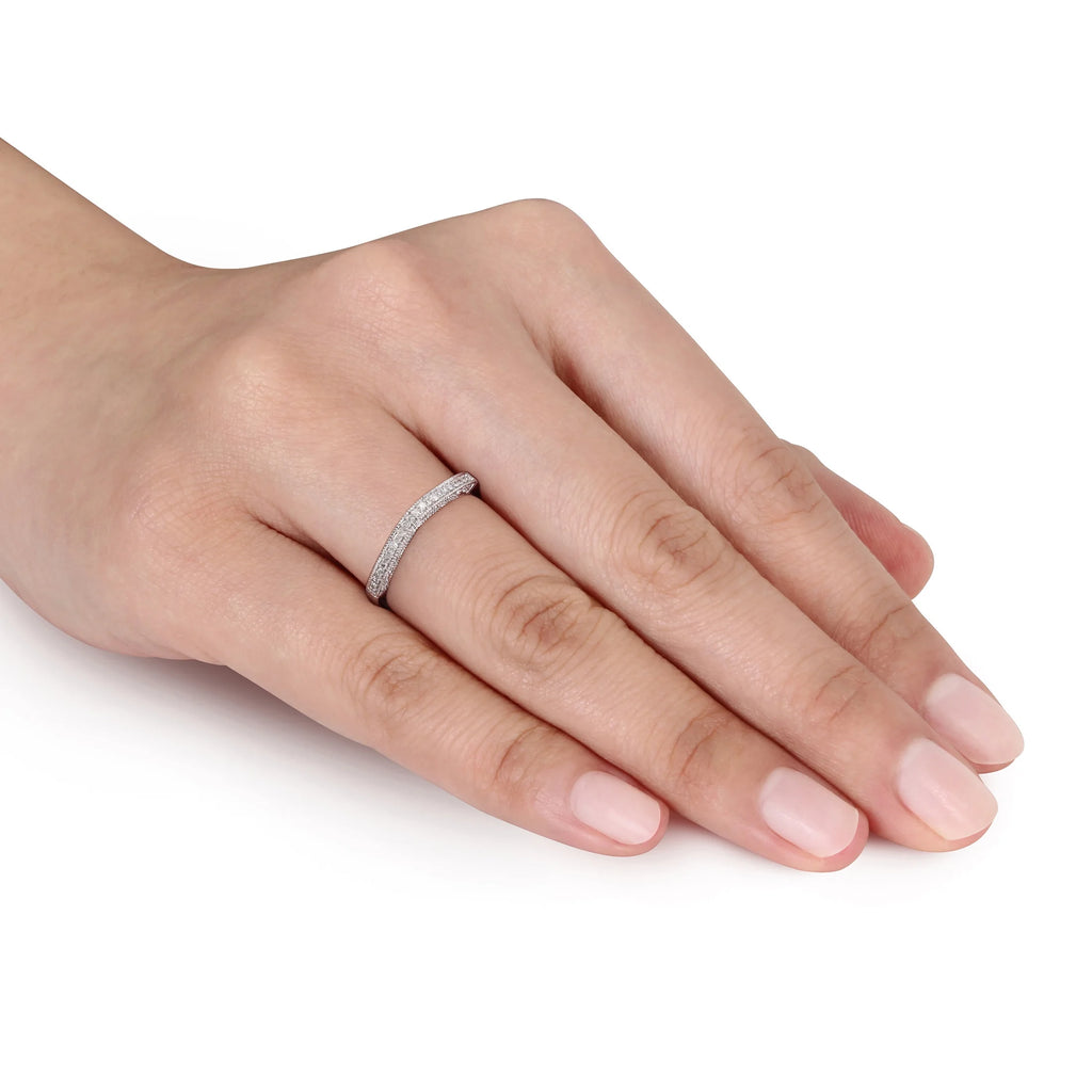 Diamond Accent Semi-Eternity Band in 10kt White Gold I778538