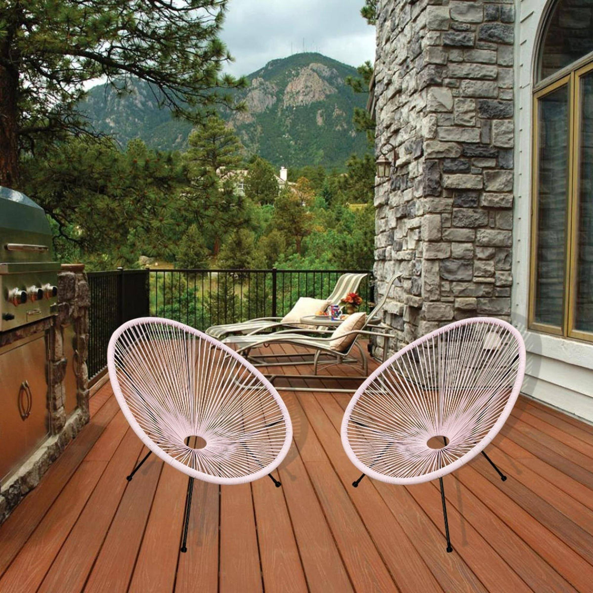 Black Acapulco Chair 4pc Set Z63387