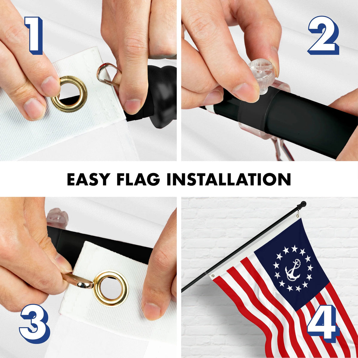 6 Ft Aluminum Spinning Flagpole with 3x5 Ft Polyester Flag J8199