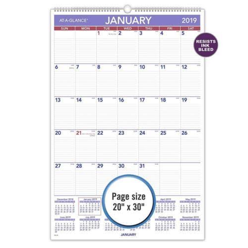 2019 Monthly Wall Calendar M15880