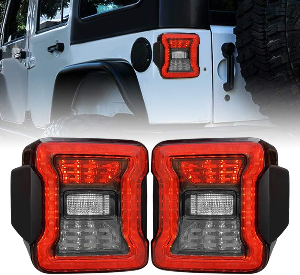 Smoked Lens LED Tail Lights for Jeep Wrangler JK G5835