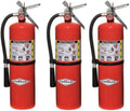 10 Pound ABC Dry Chemical Steel Multi-Purpose Fire Extinguisher with Anodized Aluminum Valve, Wall Bracket, Hose and Nozzle (3 Pack) D528