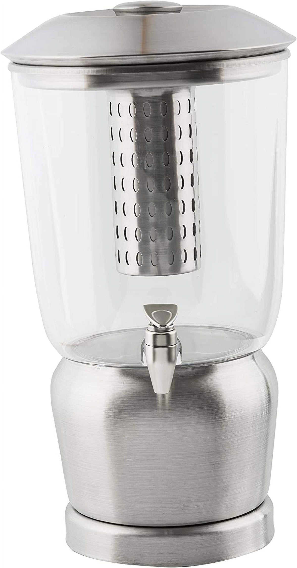 Gallon Drink Dispenser With Fruit Infuser & Stand, Tritan Stainless Steel K408