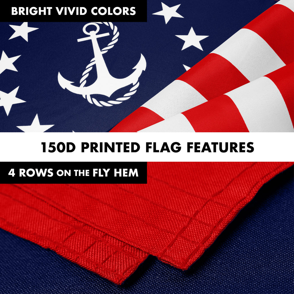 6 Ft Aluminum Spinning Flagpole with 3x5 Ft Polyester Flag J8199