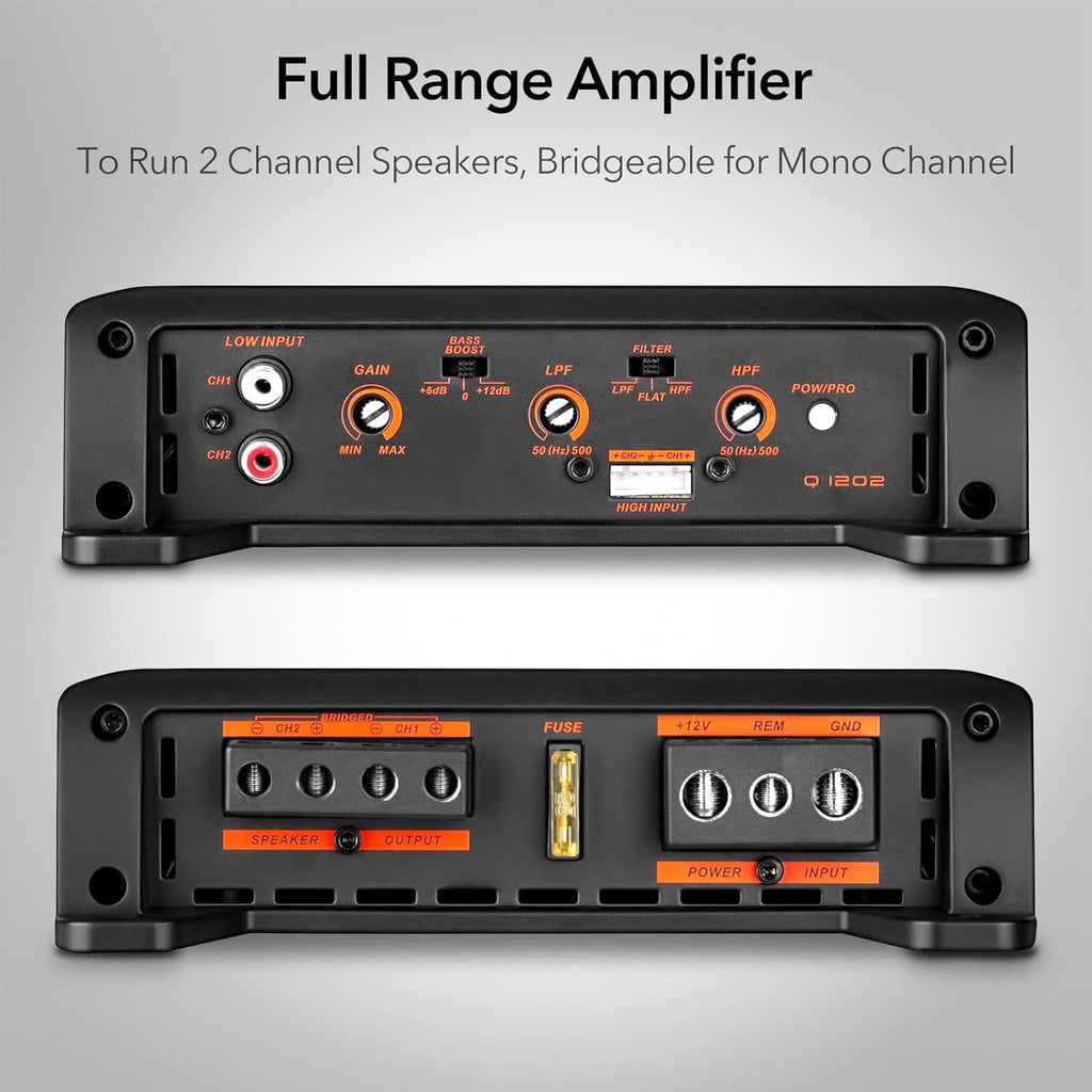300 Watts Max Power 2 Channel Car Amplifier U116