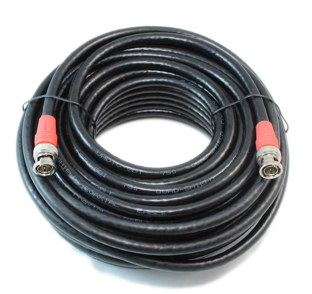 50ft 12G-SDI UHD BNC Coax Cable RG6/18AWG Male to Male Gold Pin Z8289