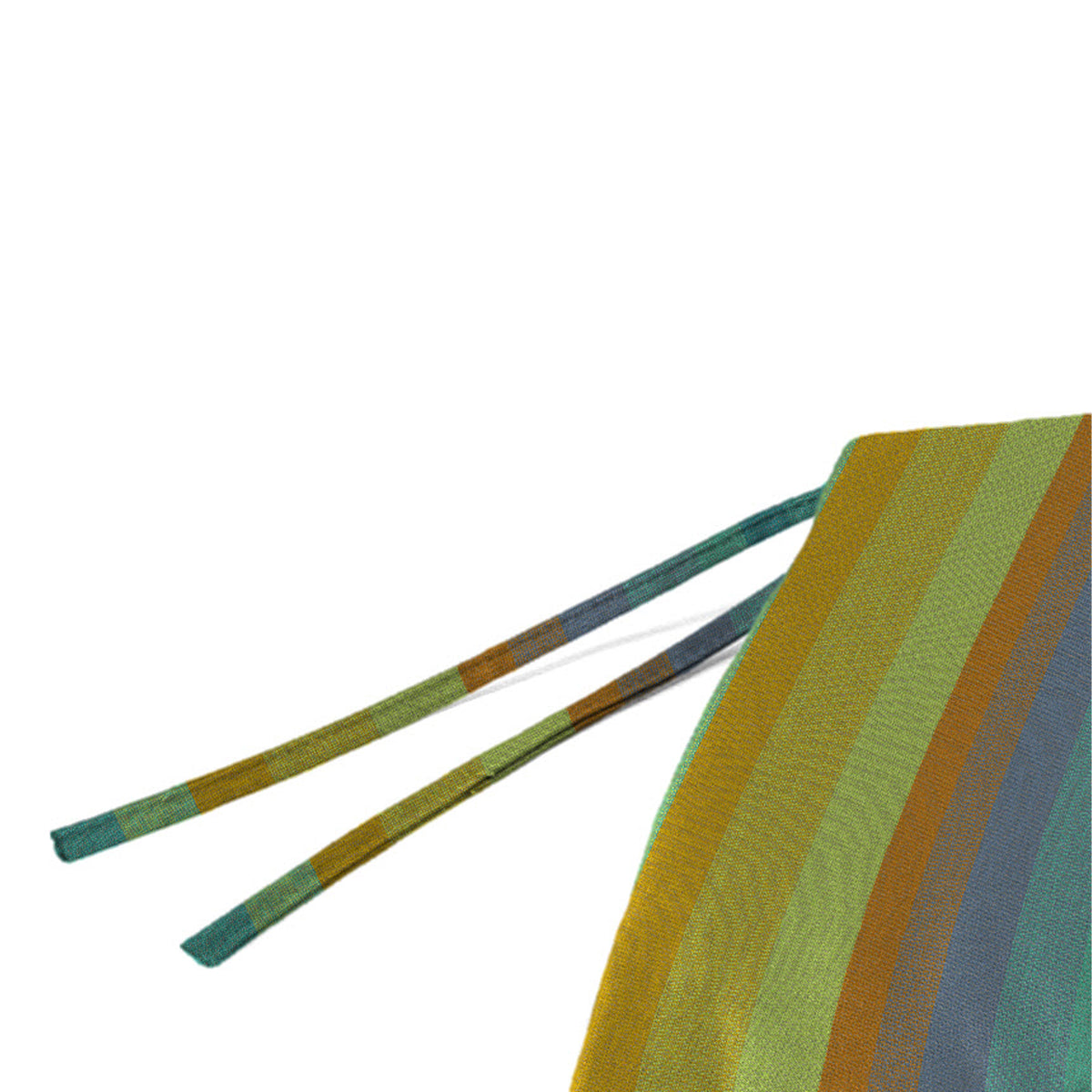 Sunbrella Multicolor Stripe Rectangular Outdoor Settee Swing Bench Cushion with Ties Z353852