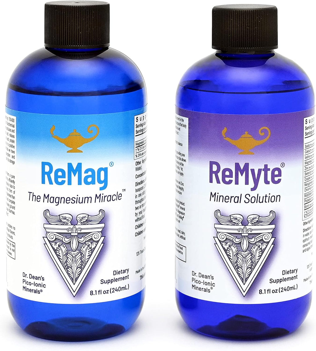 ReMag High Absorption Magnesium Liquid and ReMyte Mineral Solution, 240 ml Each, Pack of 2 A25406