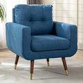 Blue Upholstered Tufted Accent Chair O6625