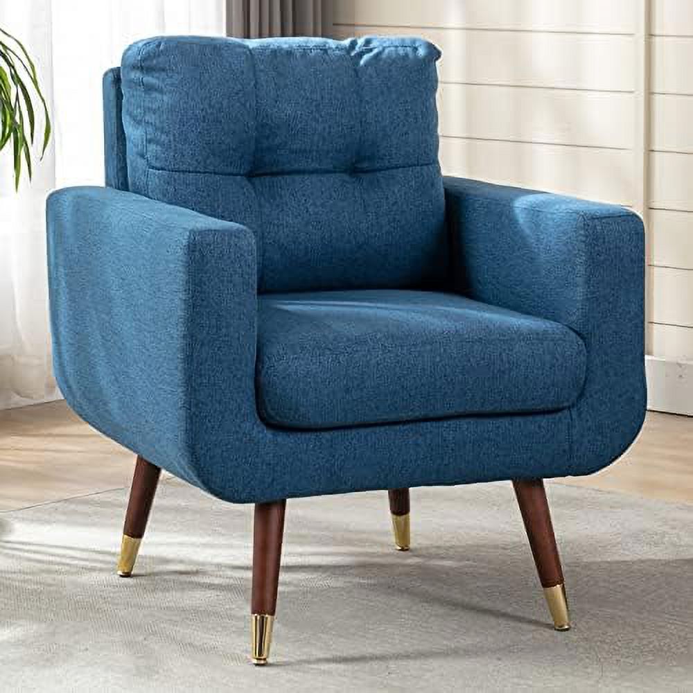 Blue Upholstered Tufted Accent Chair O6625