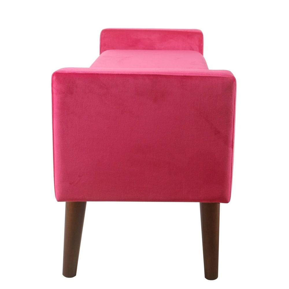Pink Velvet Storage Bench E44326