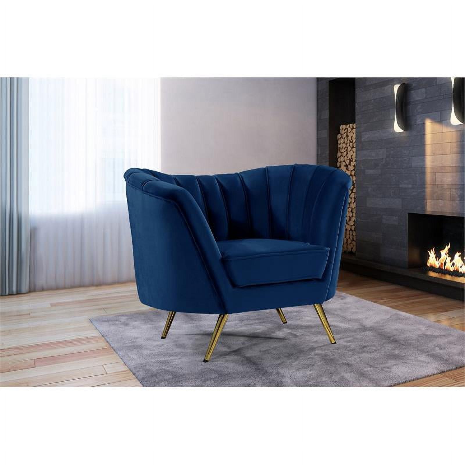 2 Piece Velvet Living Room Furniture Set with Loveseat and Accent Chair S38313