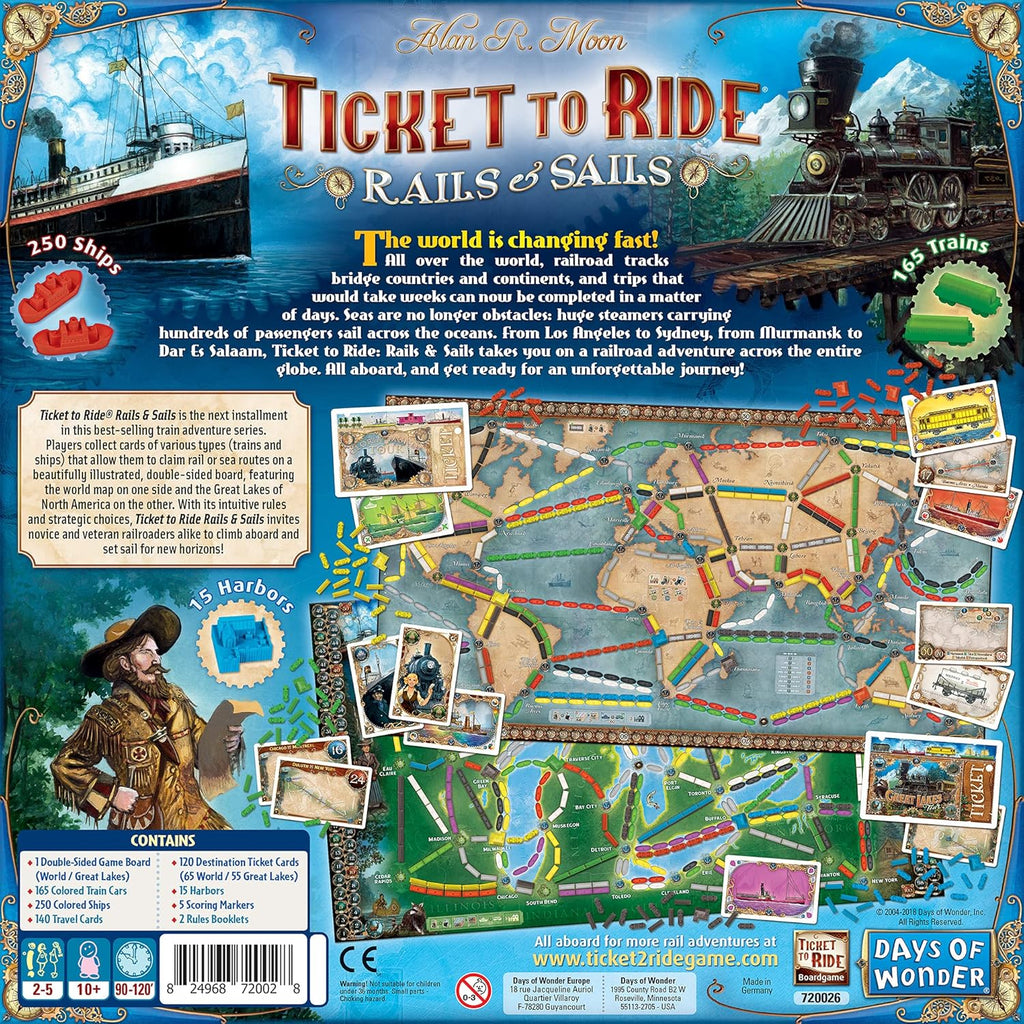 Ticket to Ride Rails & Sails Board Game A31191