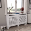 White MDF Radiator Cover D79605