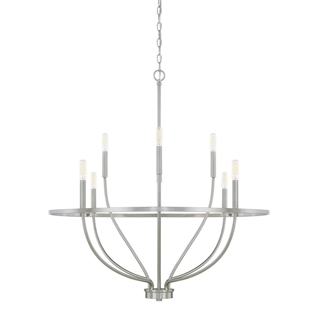 8 Light Brushed Nickel Chandelier I165851