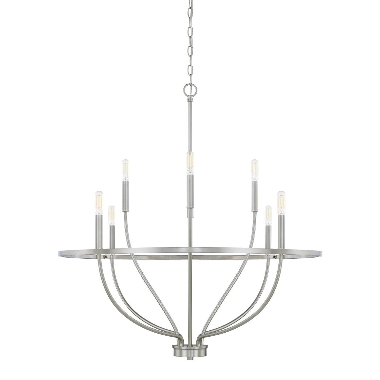 8 Light Brushed Nickel Chandelier I165851