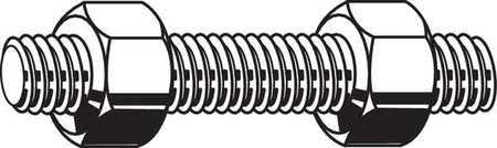 Threaded Stud, 1-5/8-8X19-3/4, pk3 W815848