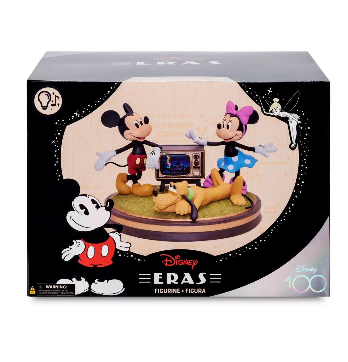 Disney 100 Eras Mickey Minnie Pluto Light-Up Musical Figurine O381
