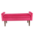 Pink Velvet Storage Bench E44326