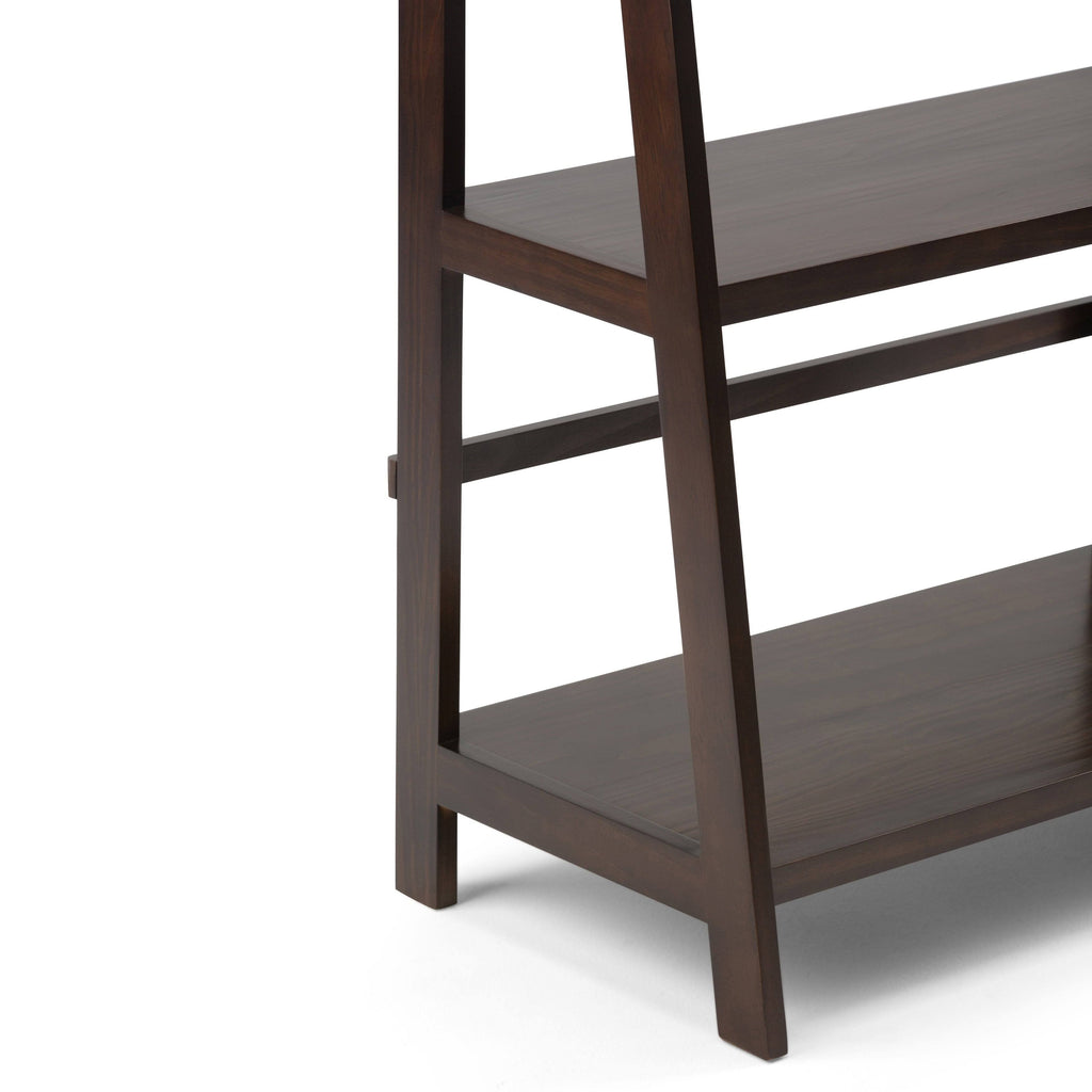 White Solid Wood Bookcase U507