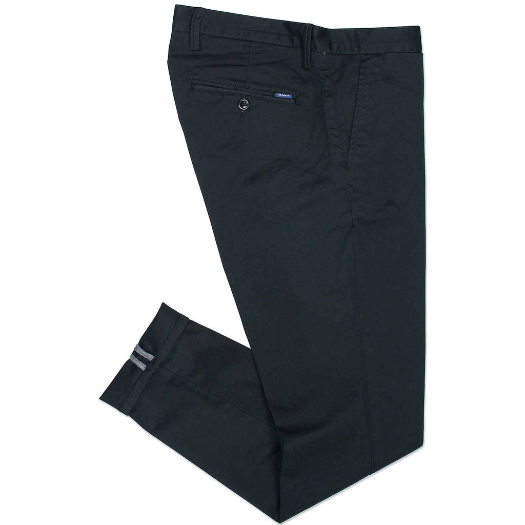 Slim Fit Twill Chinos, Black I395619