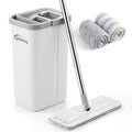 Flat Floor Mop and Bucket Set with 2 Washable Microfiber Pads Y228