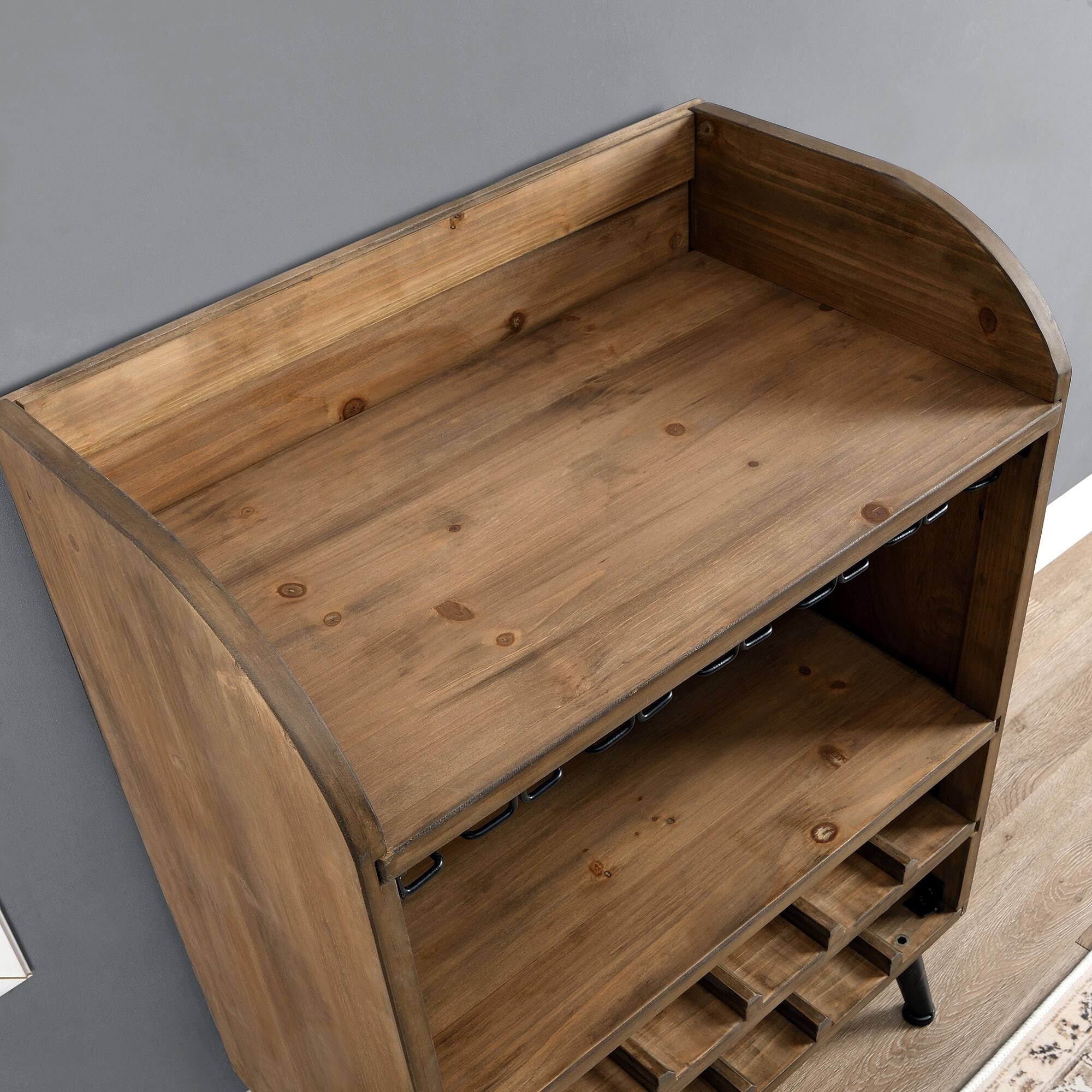 Brown Wood Bar Cabinet U222124