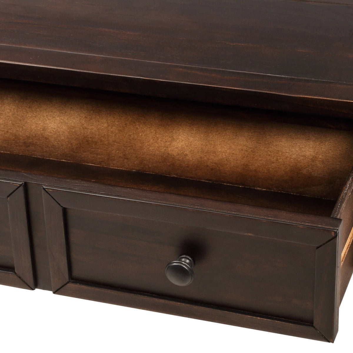 Old Pine 2-Drawer Console Table with Bottom Shelf B9869