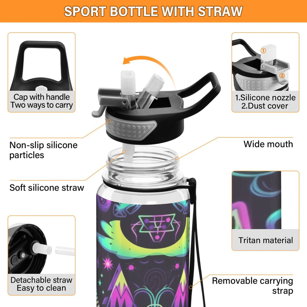 32oz Leakproof Tritan Sports Water Bottle with Straw C928231