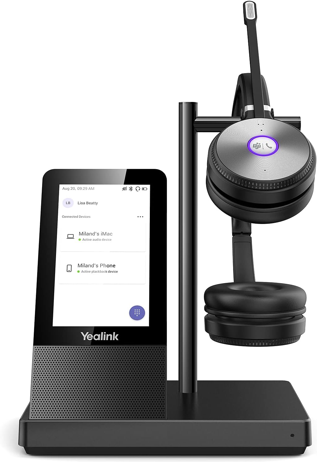 Wireless DECT Headset with Microphone for Computer VoIP Phone (Dual) R4218