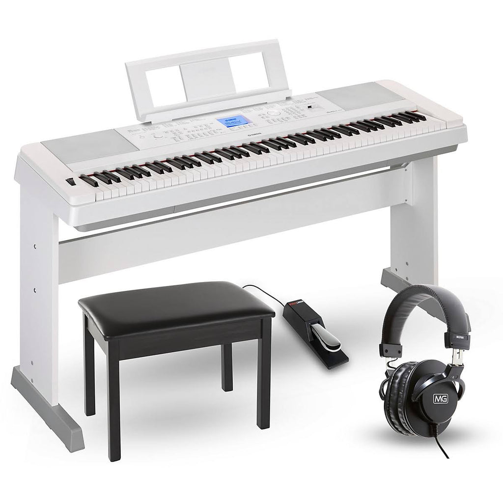 DGX-660 88-Key Portable Grand Piano Package White A1222
