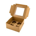 Square Kraft Cupcake Window Box, 100 Count M3017