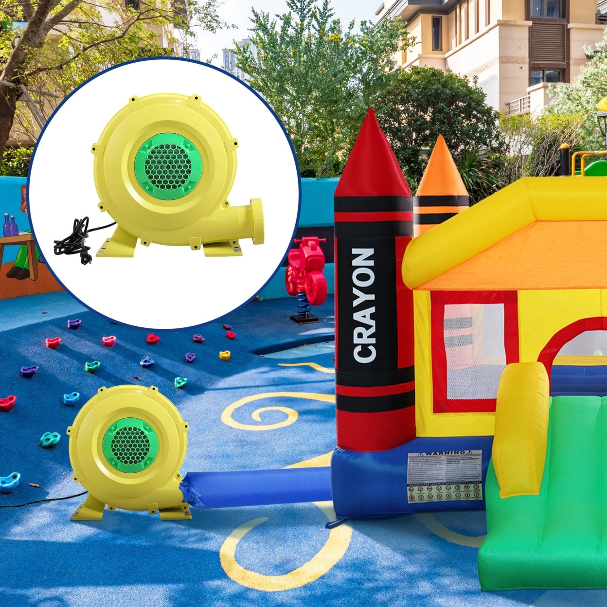 Yellow and Green Portable Air Blower for Inflatable Bounce Castle S796