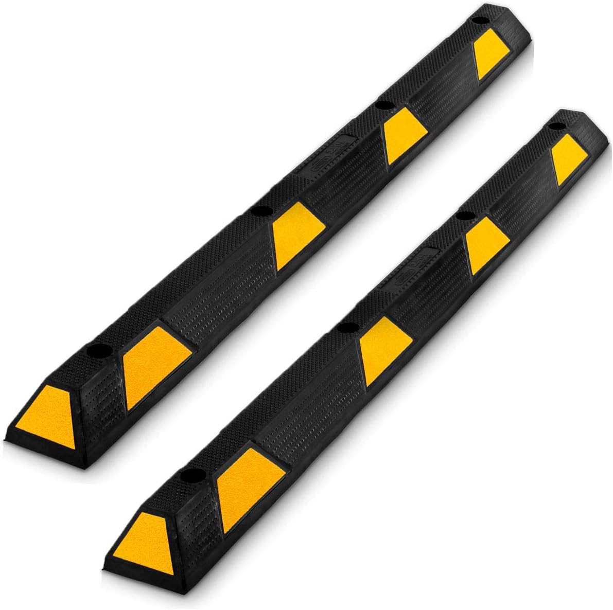 2 Pack 72 Inch Extra Wide Heavy Duty Rubber Parking Lot Stopper N2248
