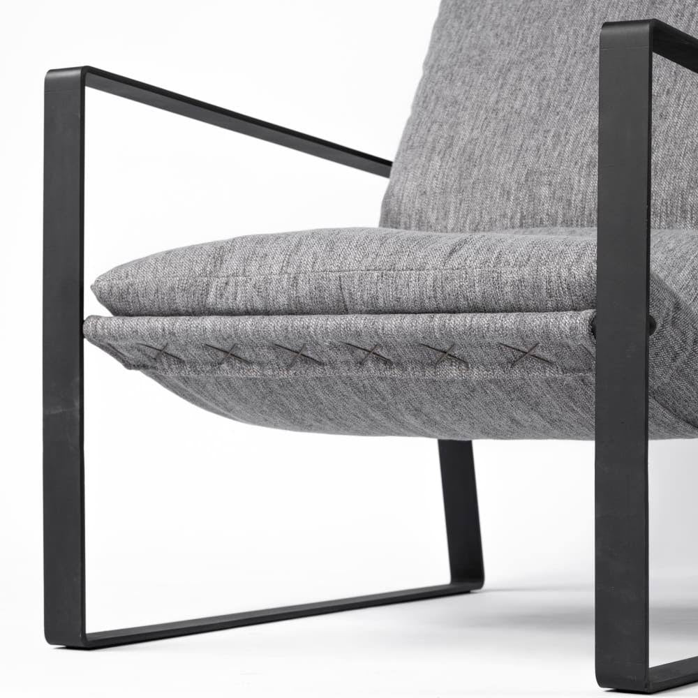 Castlerock Gray Metal Frame Sling Accent Chair P45567