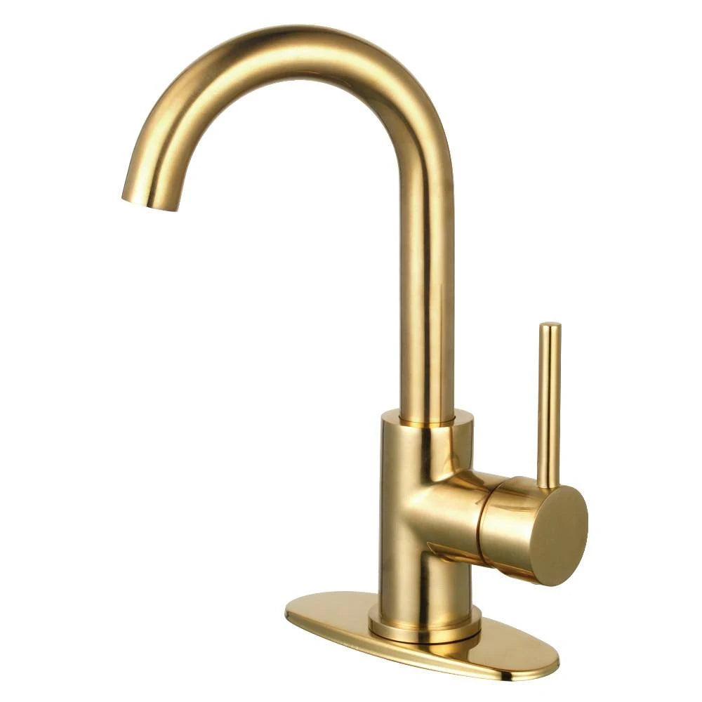 Polished Chrome Single-Handle Bathroom Faucet with Push Pop-Up M659