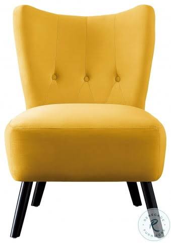 Yellow Velvet Accent Chair B177