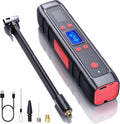Cordless Tire Inflator with Rechargeable 2200mA Battery, Digital Pressure Gauge, LED Light, Pack of 2 D5126