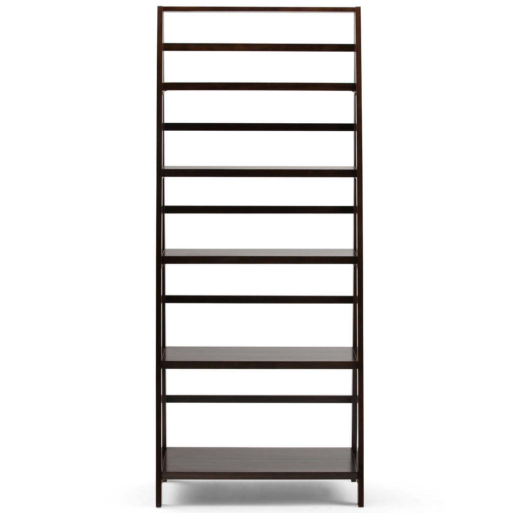 White Solid Wood Bookcase U507