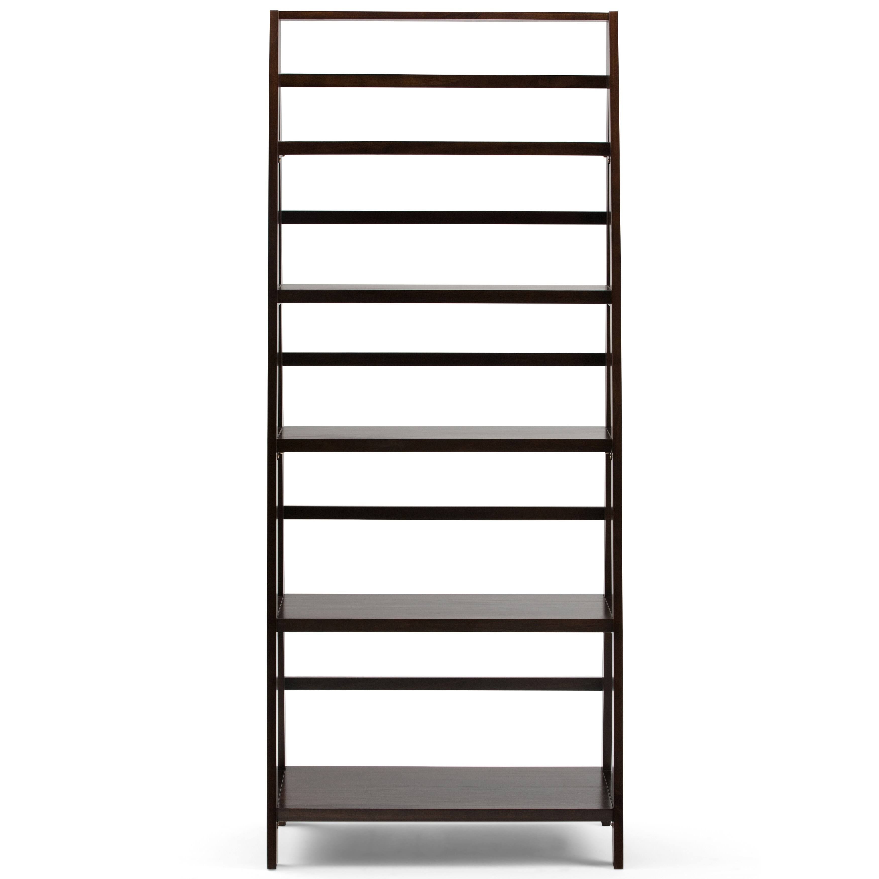 White Solid Wood Bookcase U507