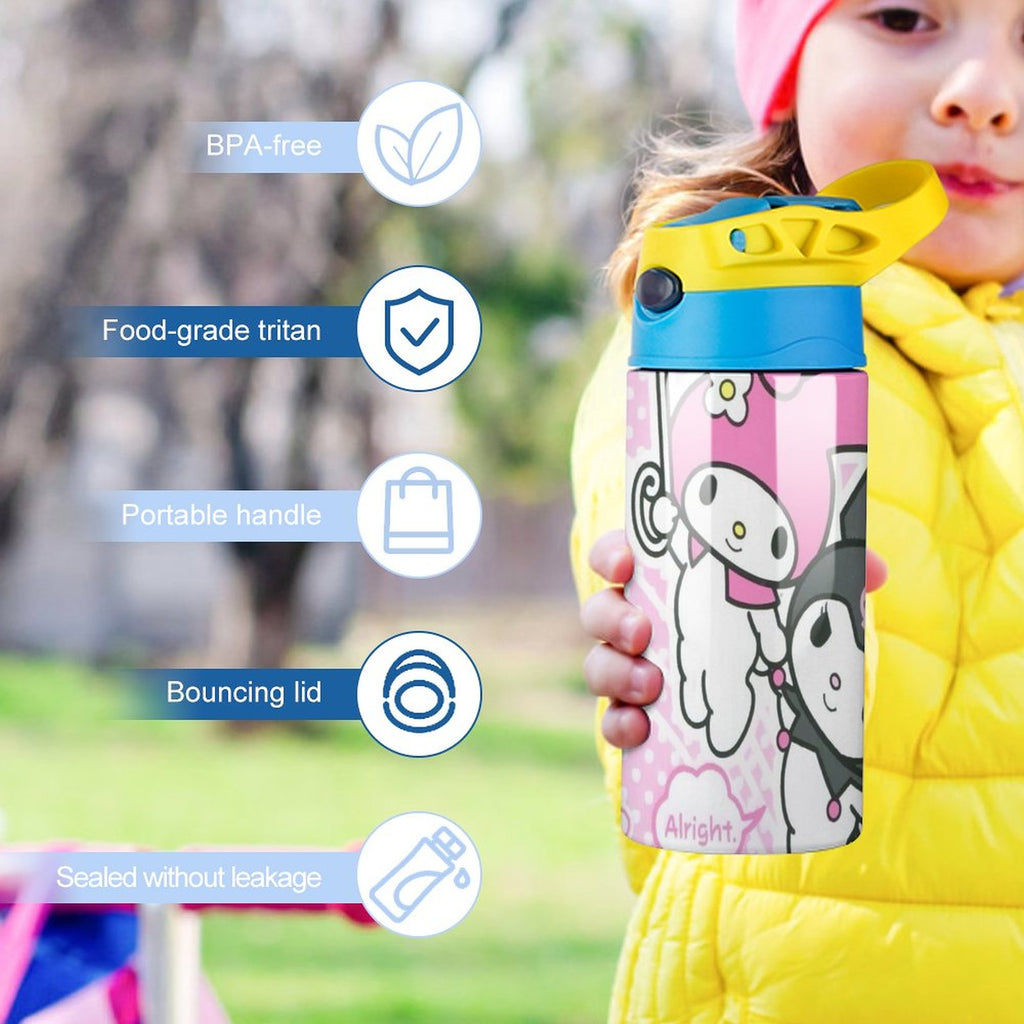 Stainless Steel Vacuum Insulated Water Bottle with Straw N3502