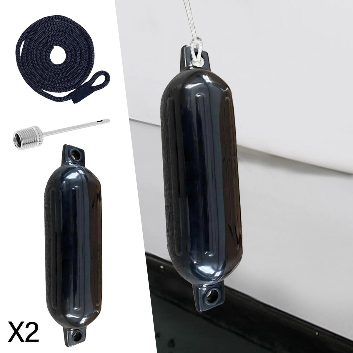 Inflatable Marine Boat Bumper with 2 Ropes U7161