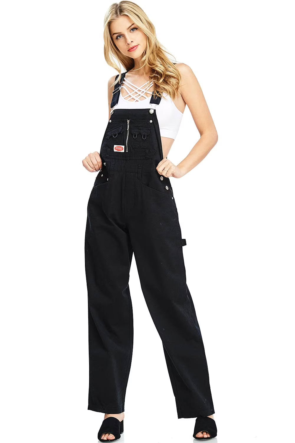 Baggy Straight Leg Overalls U1251