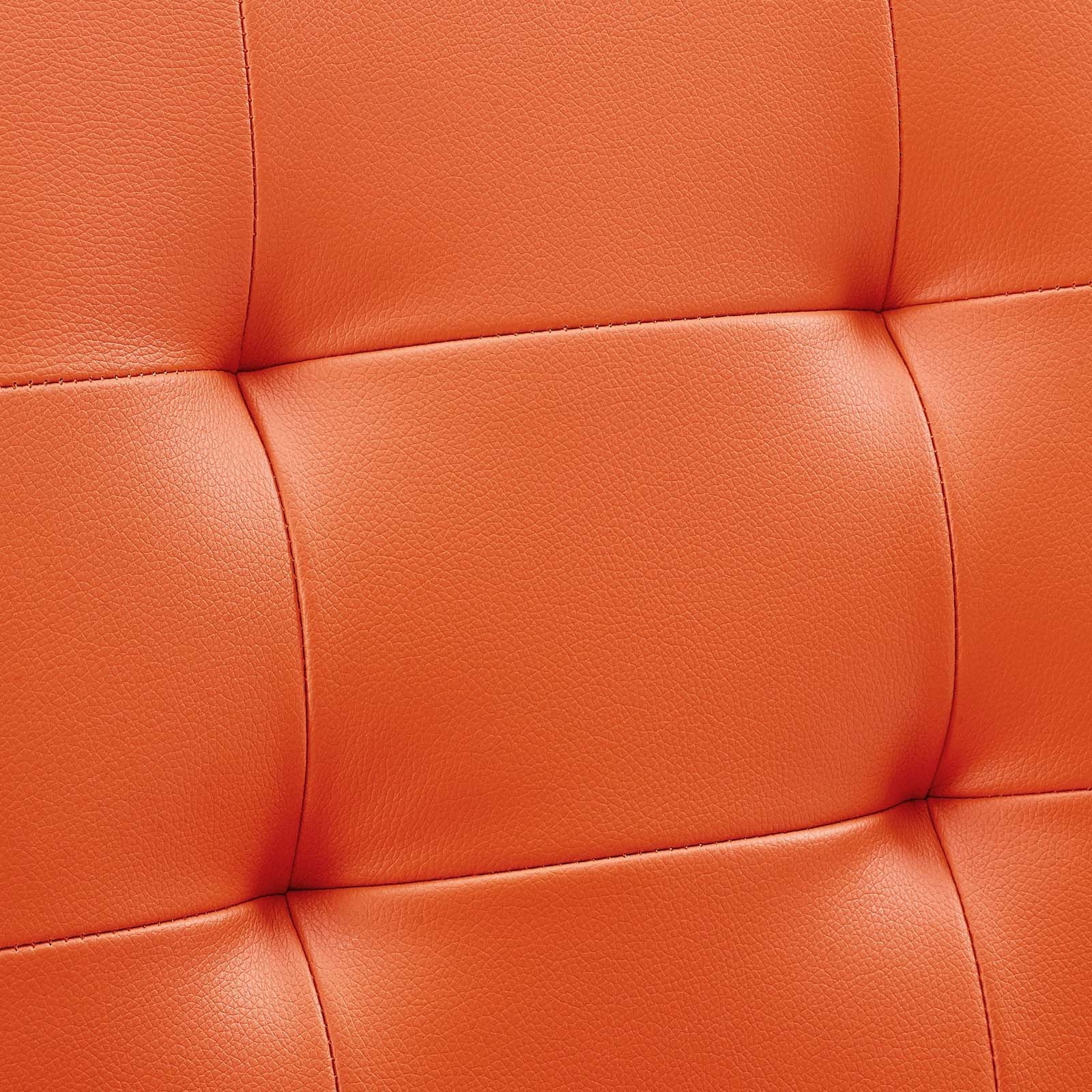 Orange Armless Mid Back Office Chair I698