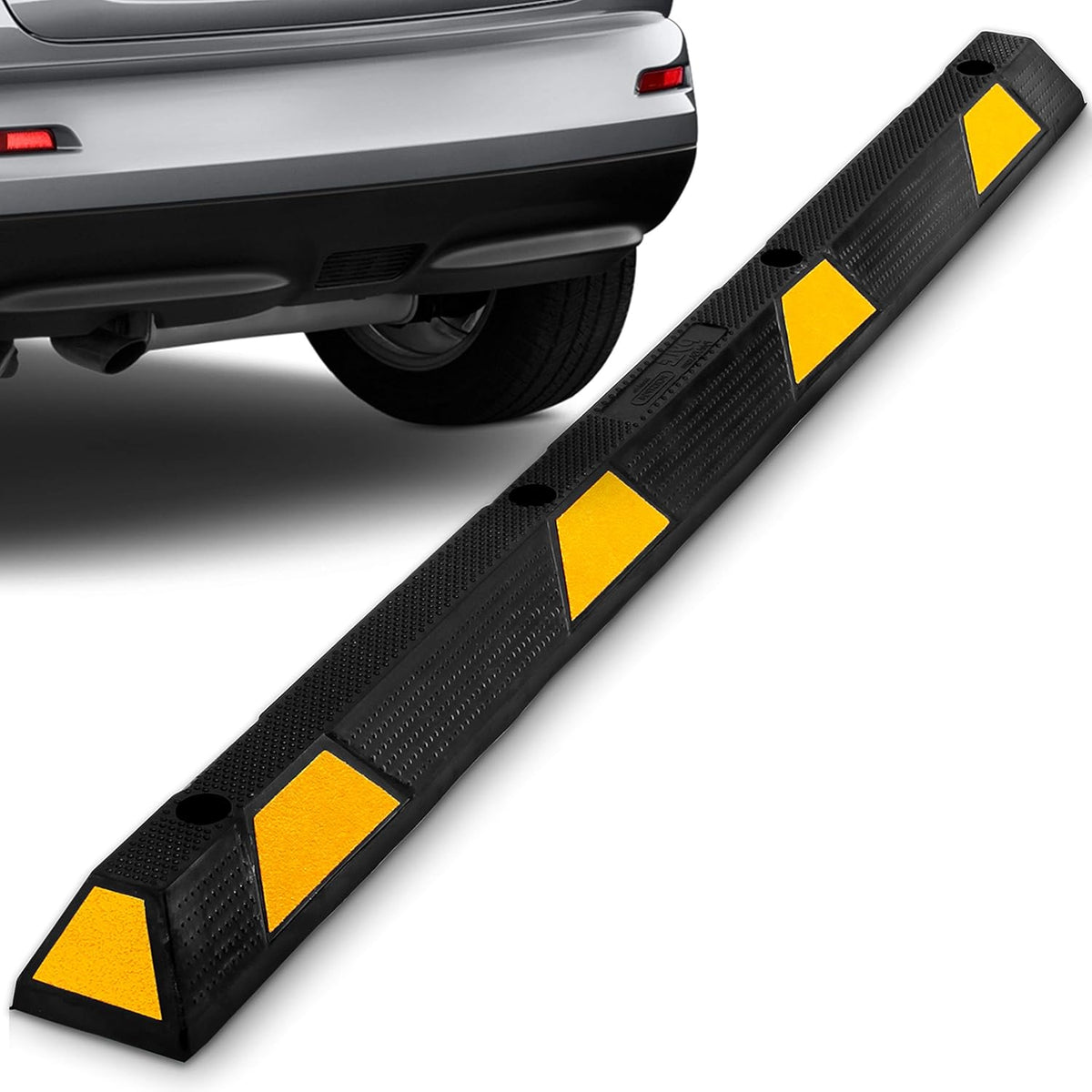 2 Pack 72 Inch Extra Wide Heavy Duty Rubber Parking Lot Stopper N2248