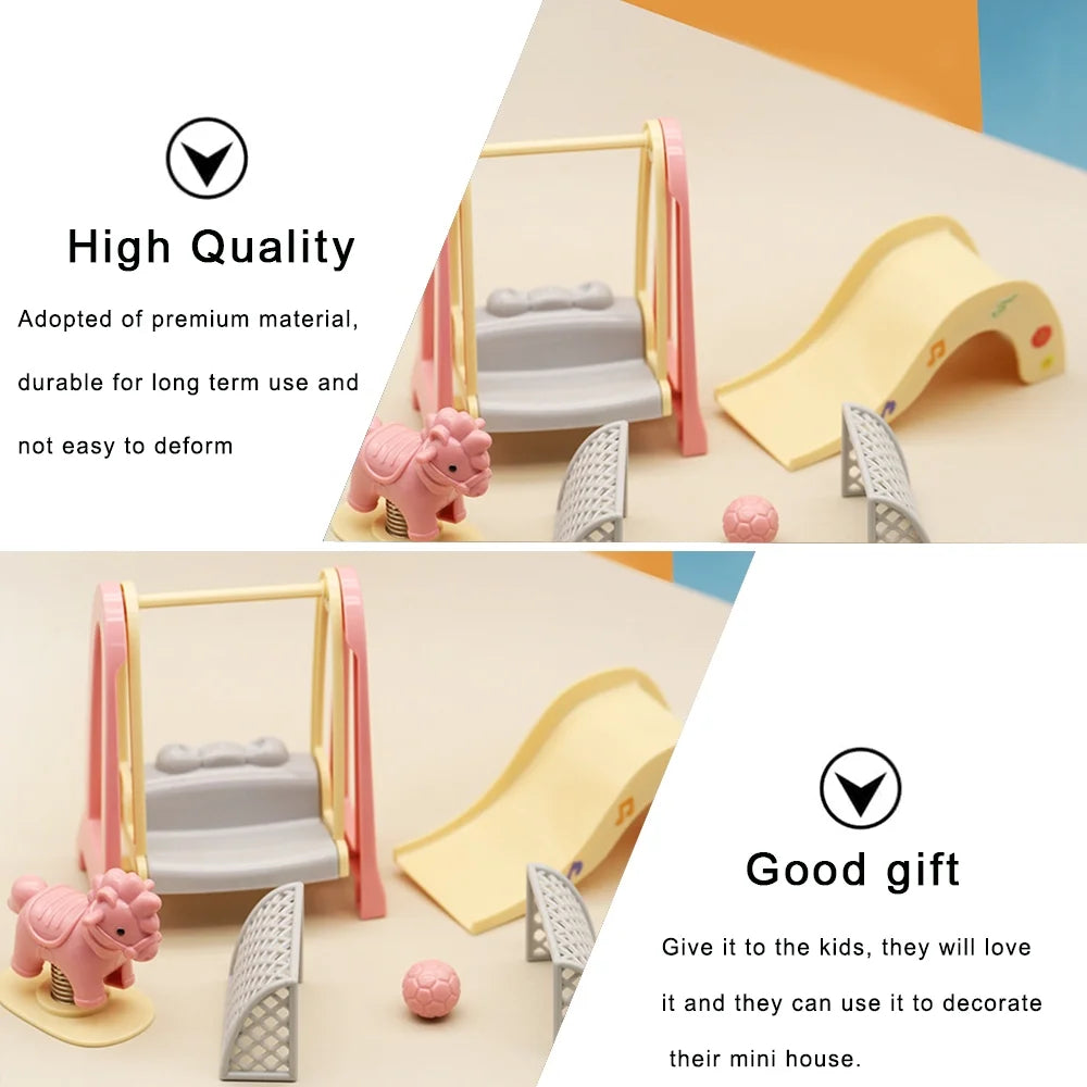 1/12 Scale Mini Slide Amusement Park Dolls House Decoration Accessory Toy Set M14583