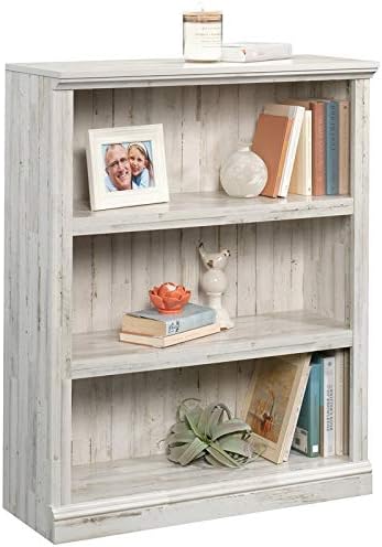 White 3-Shelf Wood Bookcase Z969