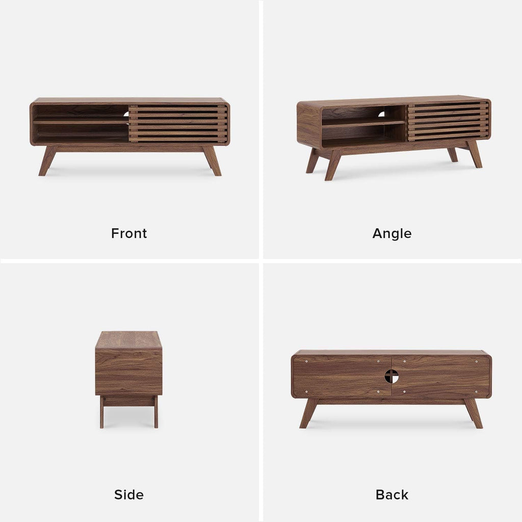 46 Scandinavian TV Stand with Slatted Door P113