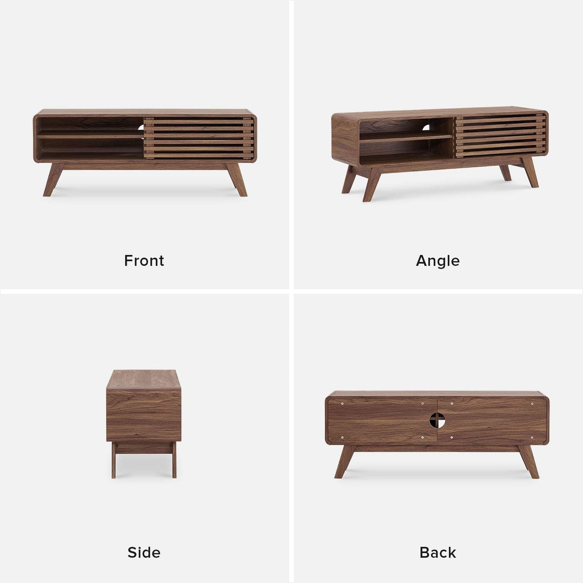 46 Scandinavian TV Stand with Slatted Door P113